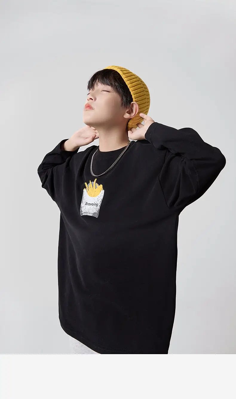 Panda Yuanyuan 260G White T-Shirt for Boys Winter Warm — feature 33