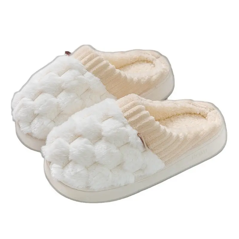 Cixi Cotton Slippers Women's Autumn and Winter Couple's Indoor Moon Shoes Non-slip Warm Home Plush Cotton Slippers - Image 32