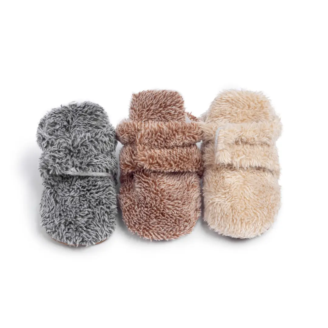 2024 Spring and Autumn New Baby Socks Shoes Plush Non-slip Soft Bottom Baby Toddler Shoes Warm Velcro Shoes - Image 7