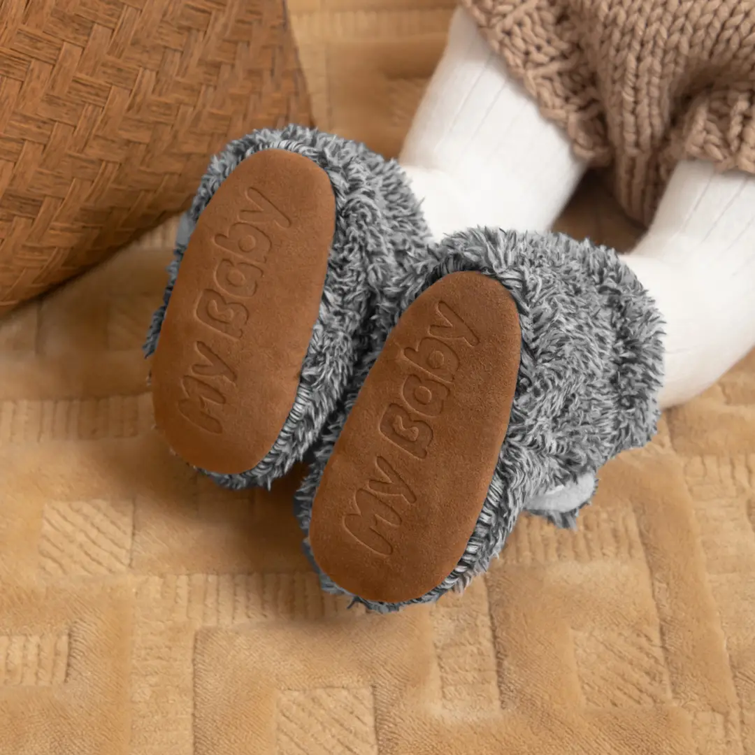 2024 Spring and Autumn New Baby Socks Shoes Plush Non-slip Soft Bottom Baby Toddler Shoes Warm Velcro Shoes — feature 13