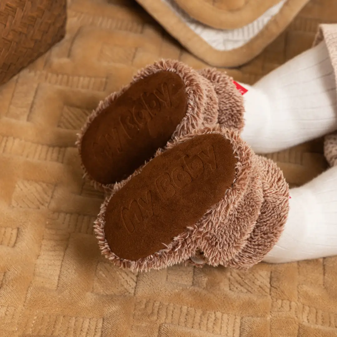 2024 Spring and Autumn New Baby Socks Shoes Plush Non-slip Soft Bottom Baby Toddler Shoes Warm Velcro Shoes — feature 28