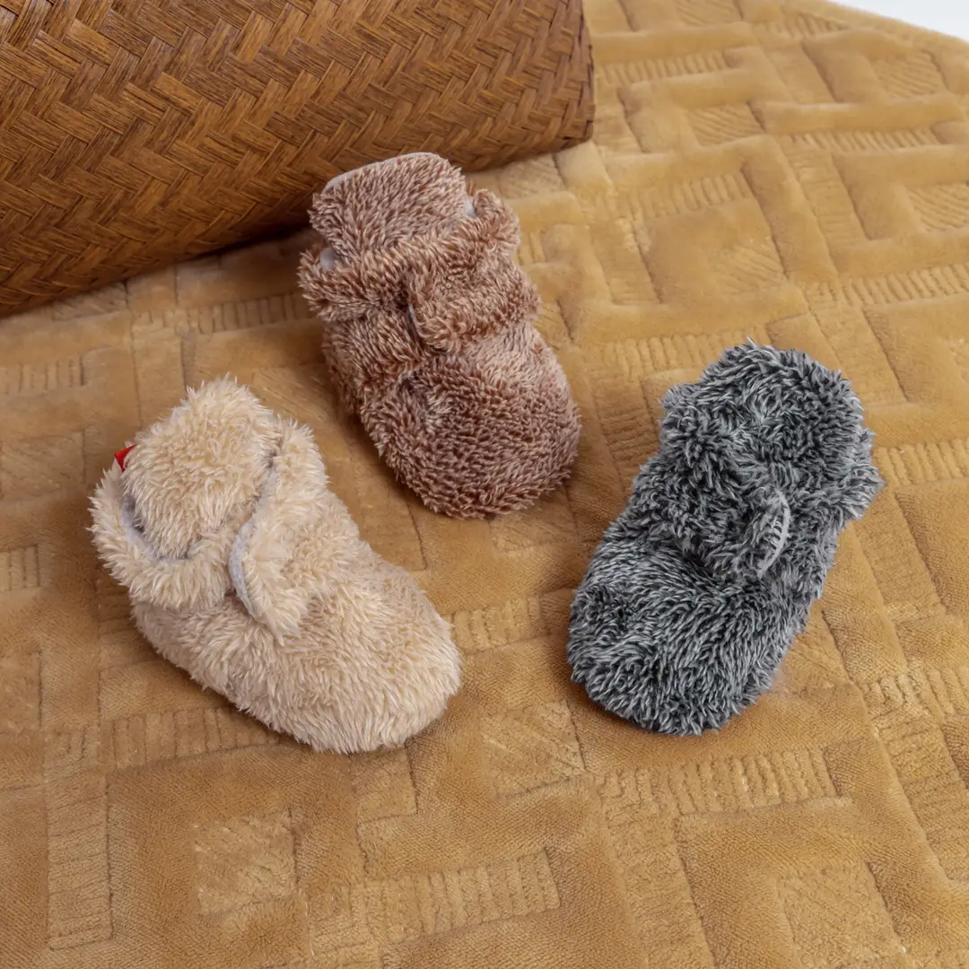 2024 Spring and Autumn New Baby Socks Shoes Plush Non-slip Soft Bottom Baby Toddler Shoes Warm Velcro Shoes — feature 7