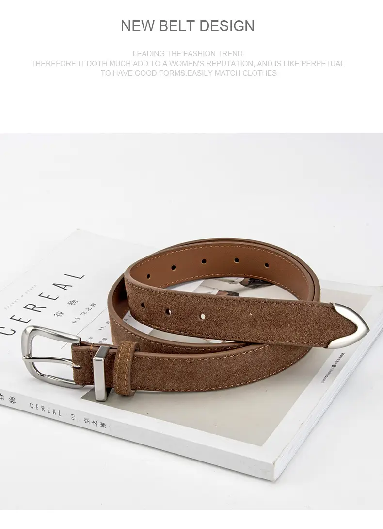 Genuine Leather Women's Belt Anti-Velvet Retro Style All-Match — feature 10