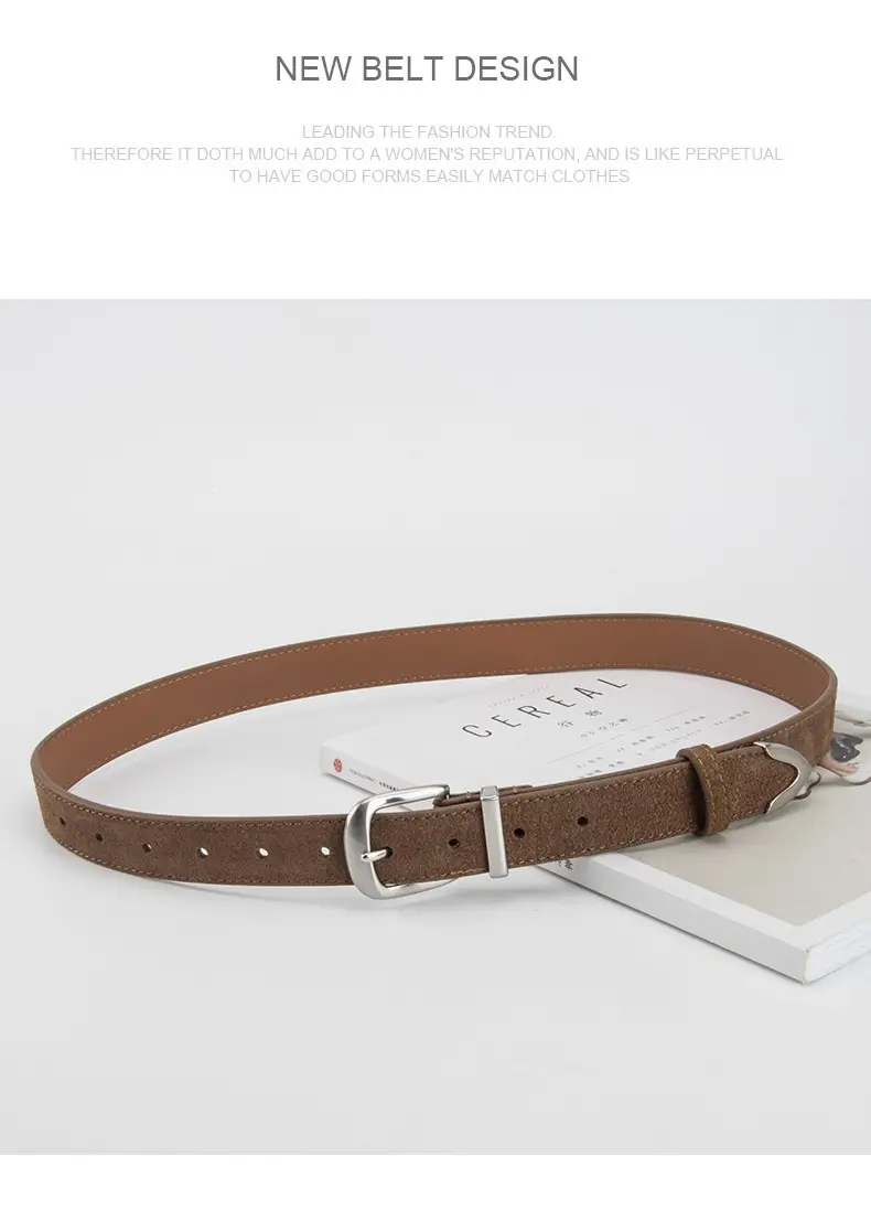 Genuine Leather Women's Belt Anti-Velvet Retro Style All-Match — feature 11