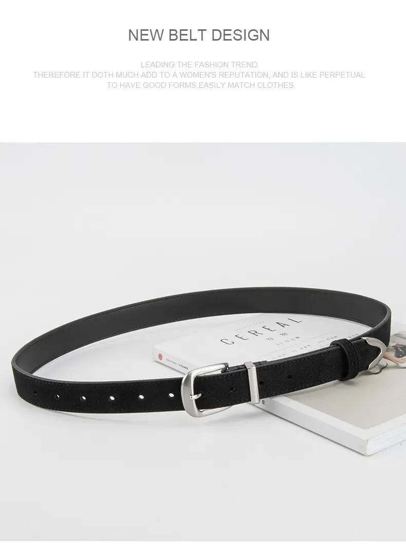 Genuine Leather Women's Belt Anti-Velvet Retro Style All-Match — feature 13