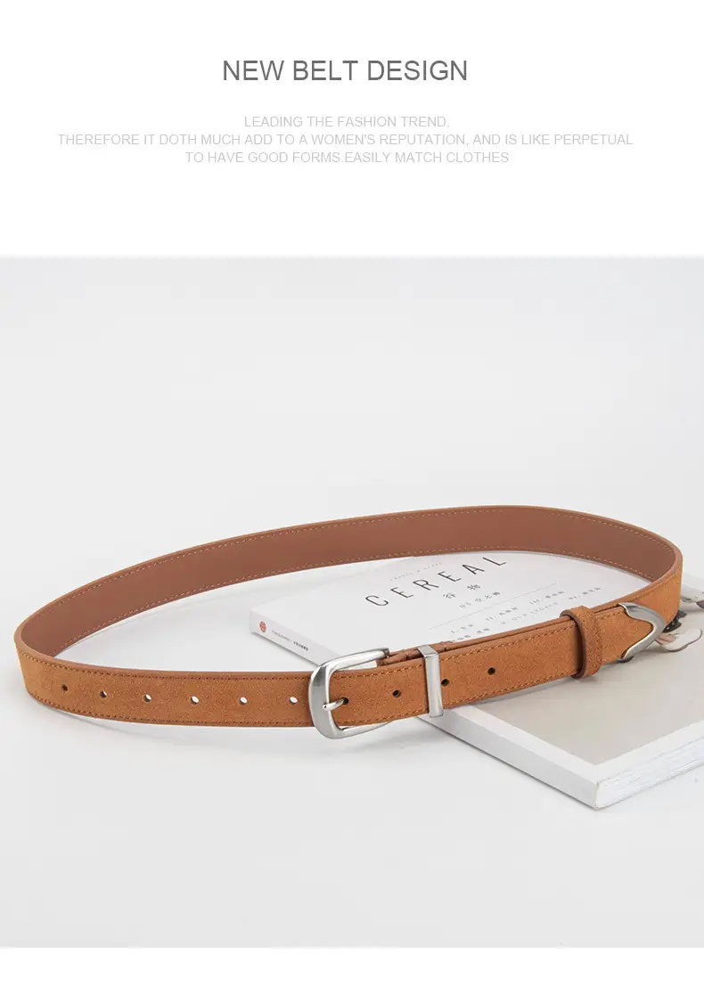Genuine Leather Women's Belt Anti-Velvet Retro Style All-Match — feature 14