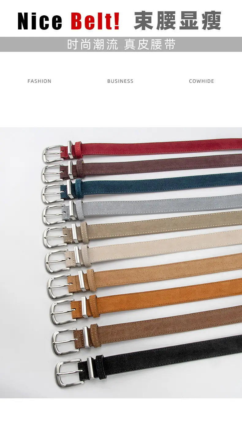 Genuine Leather Women's Belt Anti-Velvet Retro Style All-Match — feature 3