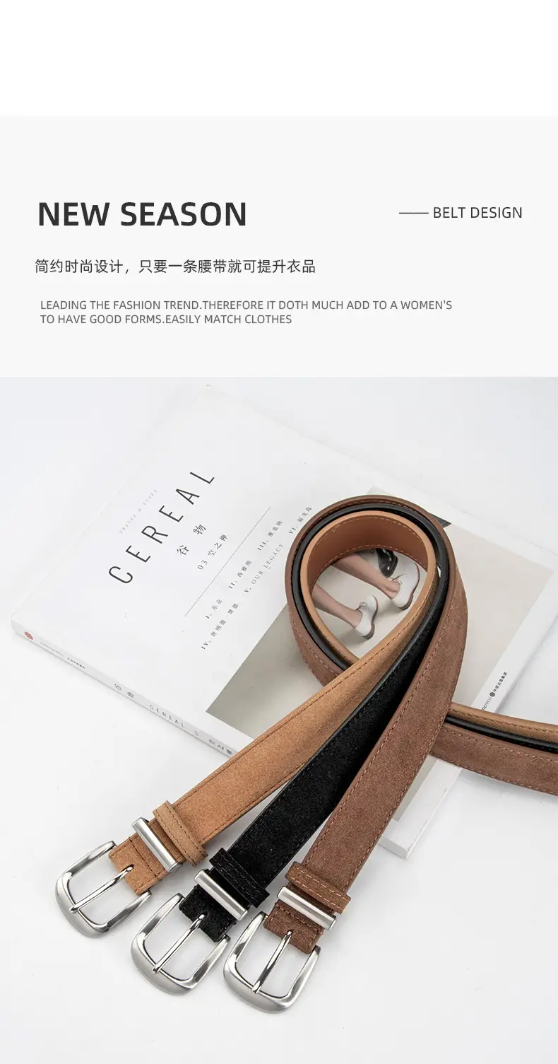 Genuine Leather Women's Belt Anti-Velvet Retro Style All-Match — feature 4