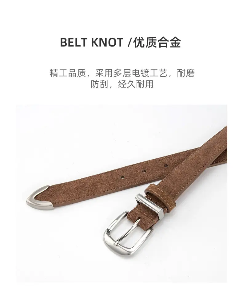 Genuine Leather Women's Belt Anti-Velvet Retro Style All-Match — feature 6