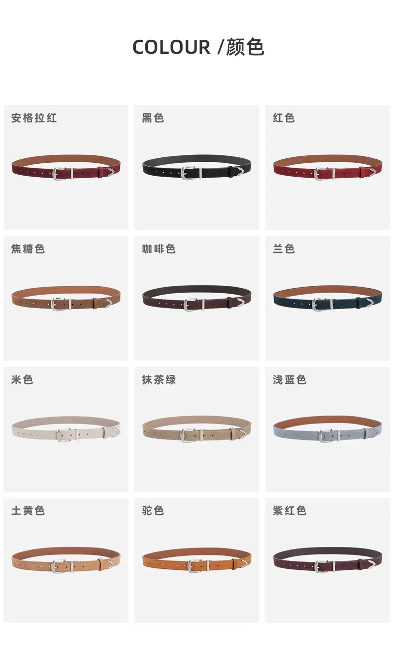 Genuine Leather Women's Belt Anti-Velvet Retro Style All-Match — feature 8