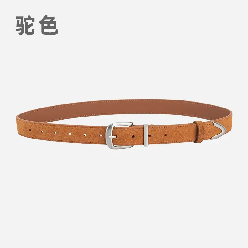 Genuine Leather Women's Belt Anti-Velvet Retro Style All-Match - Image 11