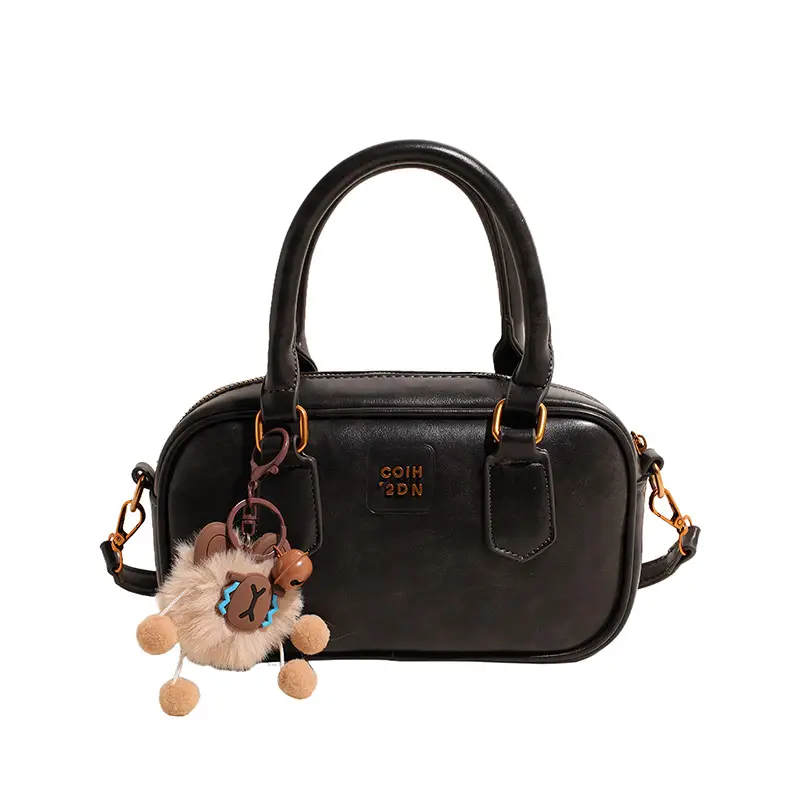 Retro Black Shoulder Bag for Women 2026