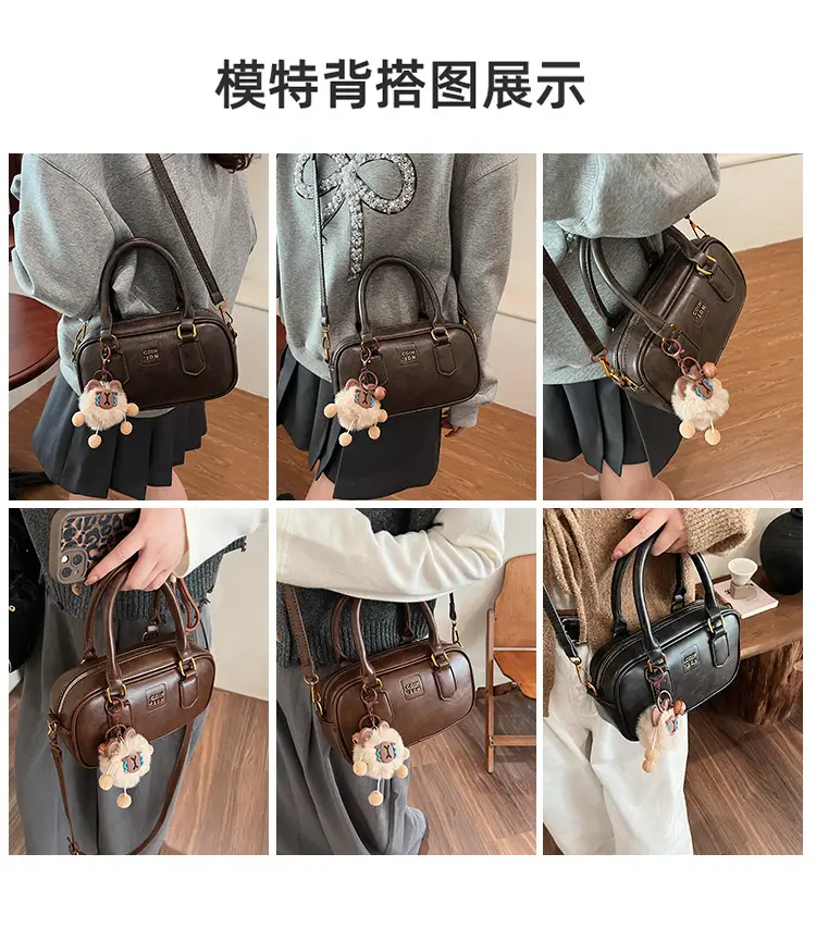 Retro Black Shoulder Bag for Women 2026 — feature 13