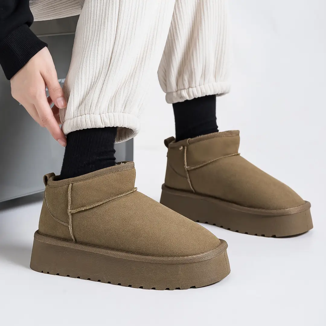 Platform bottom snow boots women's short tube 2024 winter new warm cotton shoes fleece-lined thick women's shoes short boots G9901 - Image 8