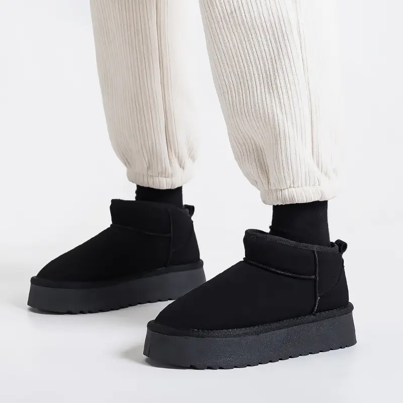 Platform bottom snow boots women's short tube 2024 winter new warm cotton shoes fleece-lined thick women's shoes short boots G9901 - Image 9