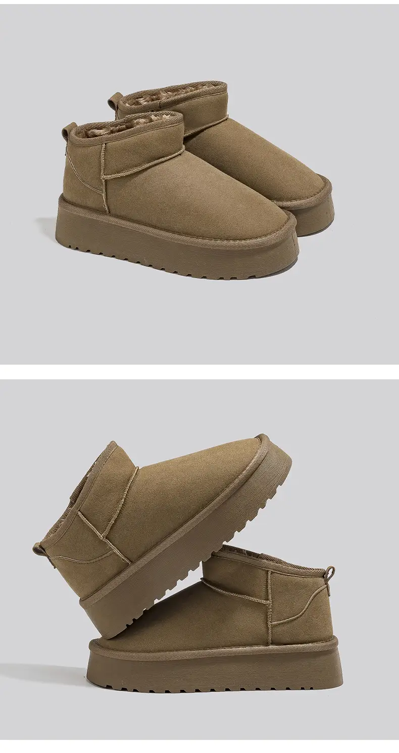 Platform bottom snow boots women's short tube 2024 winter new warm cotton shoes fleece-lined thick women's shoes short boots G9901 — feature 20