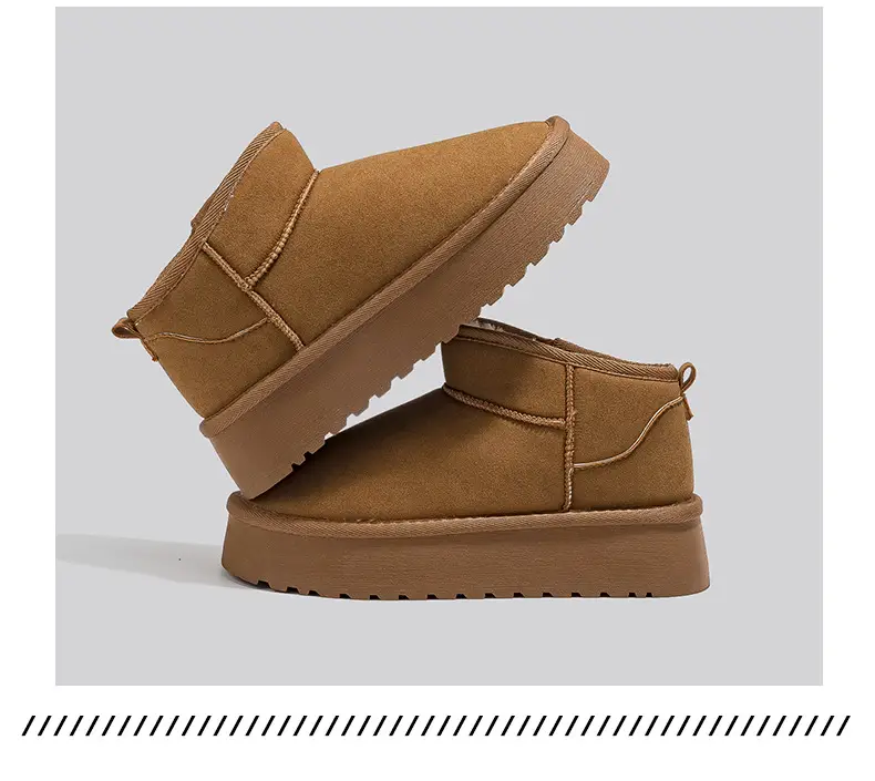 Platform bottom snow boots women's short tube 2024 winter new warm cotton shoes fleece-lined thick women's shoes short boots G9901 — feature 9
