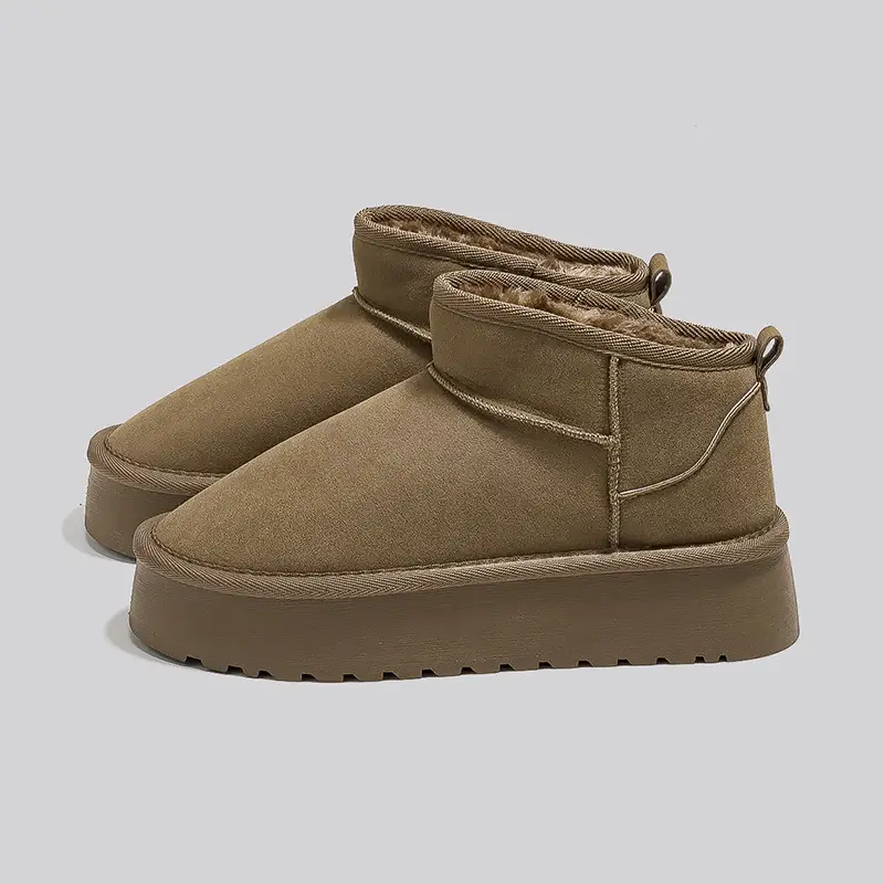 Platform bottom snow boots women's short tube 2024 winter new warm cotton shoes fleece-lined thick women's shoes short boots G9901 - Image 3