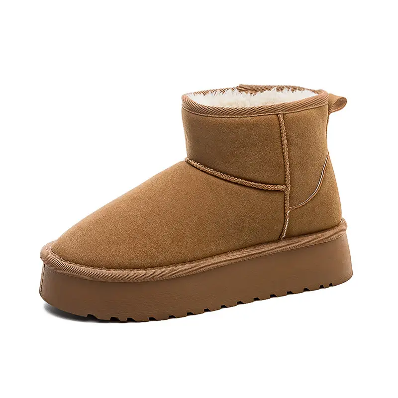 Platform bottom snow boots women's short tube 2024 winter new warm cotton shoes fleece-lined thick women's shoes short boots G9901 - Image 4