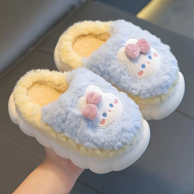 New girls' cotton slippers autumn and winter non-slip children's slippers girls baby bag with warm home cotton shoes cute - Image 13