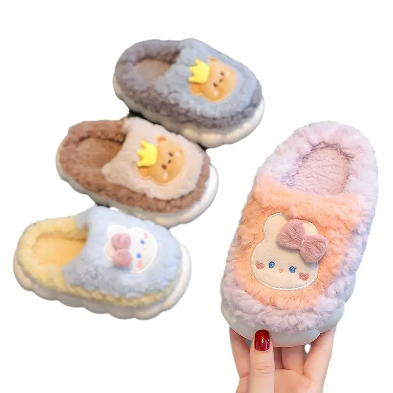 New girls' cotton slippers autumn and winter non-slip children's slippers girls baby bag with warm home cotton shoes cute - Image 14