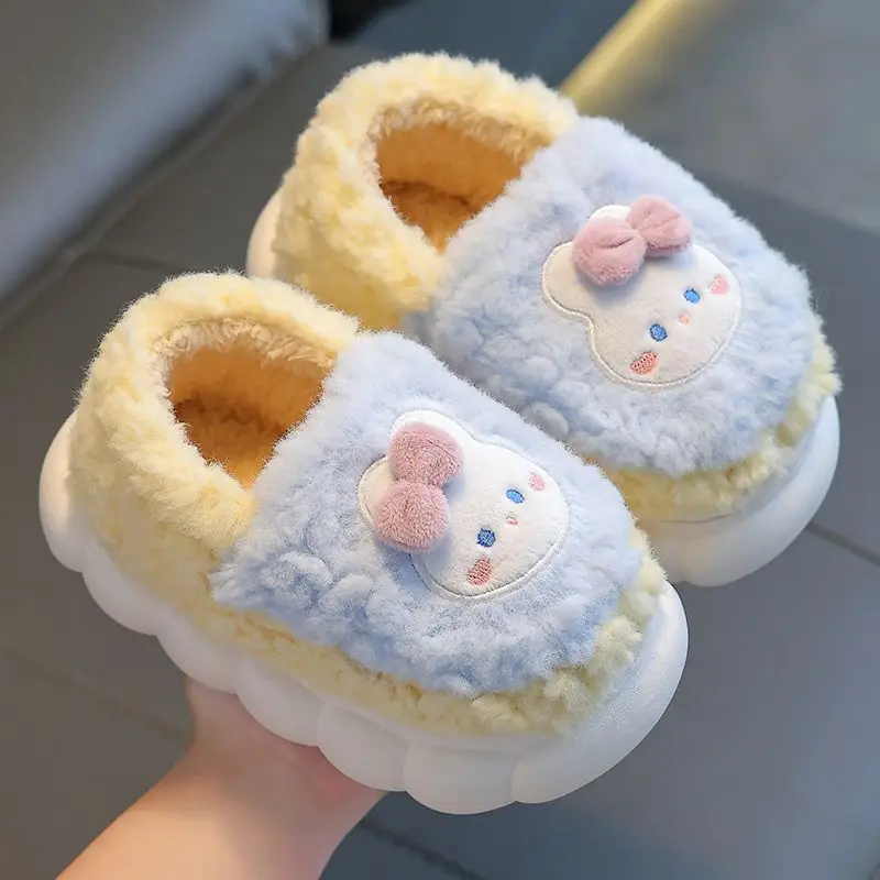 New girls' cotton slippers autumn and winter non-slip children's slippers girls baby bag with warm home cotton shoes cute - Image 7