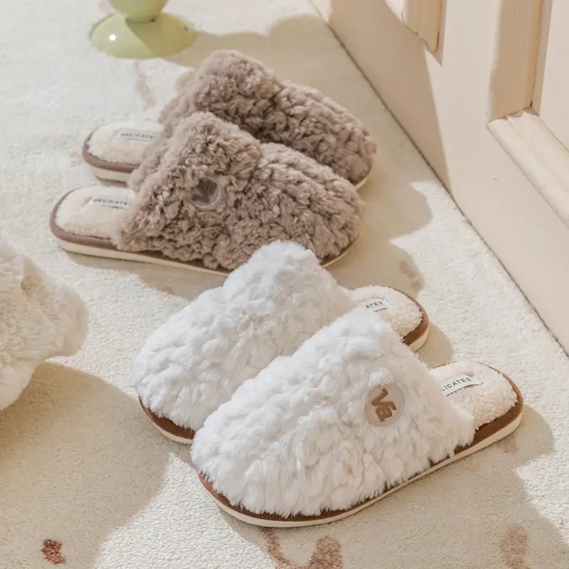 Cixi Cotton Slippers Spring and Autumn Men's Winter Home Indoor Non-slip Home Warm Couple's Winter Fur Plush Men - Image 6
