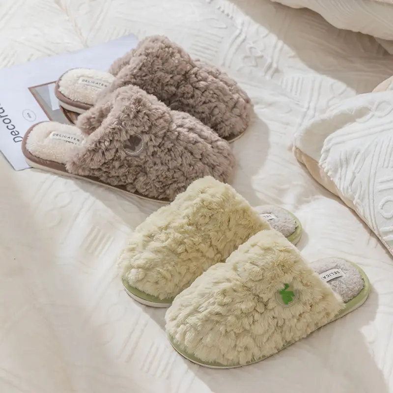 Cixi Cotton Slippers Spring and Autumn Men's Winter Home Indoor Non-slip Home Warm Couple's Winter Fur Plush Men - Image 7