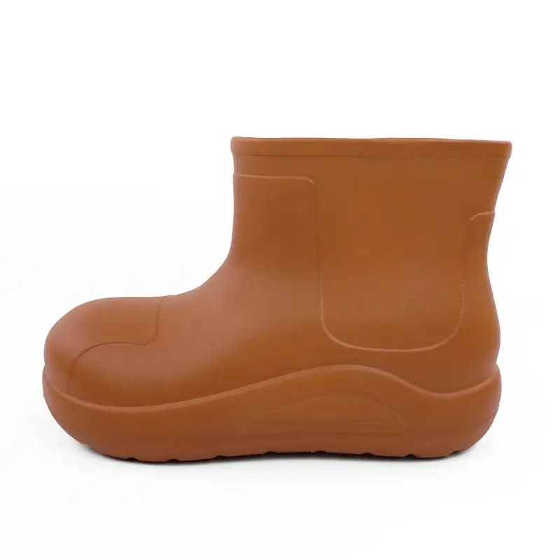 New cross-border women's all-match mid-barrel rain boots waterproof thick-soled rain shoes simple fleece-lined warm non-slip shoes work shoes - Image 7