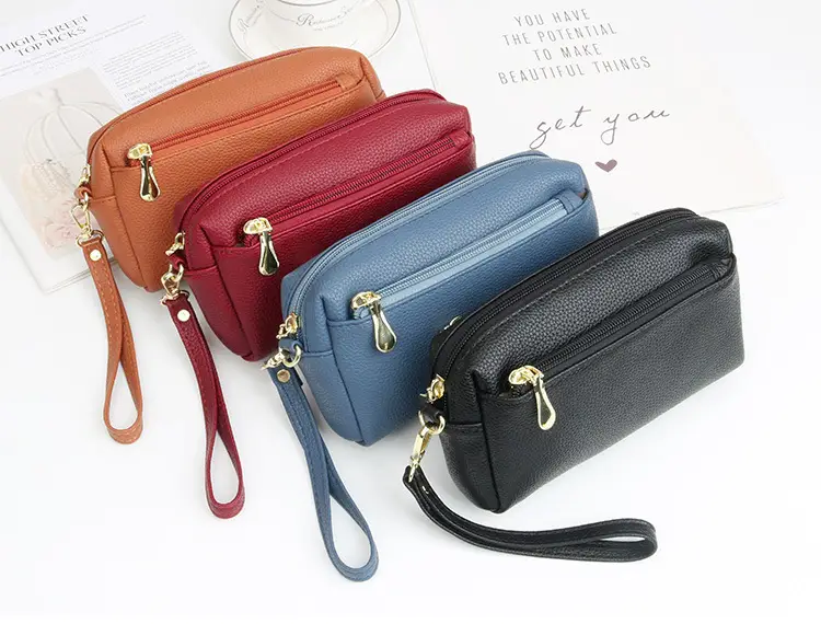 Blue Women's Cosmetic Phone Purse with Strap — feature 1
