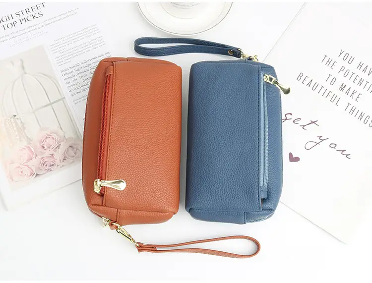 Blue Women's Cosmetic Phone Purse with Strap — feature 10