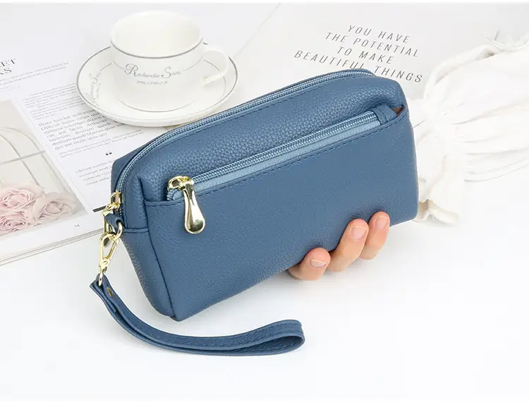 Blue Women's Cosmetic Phone Purse with Strap — feature 21