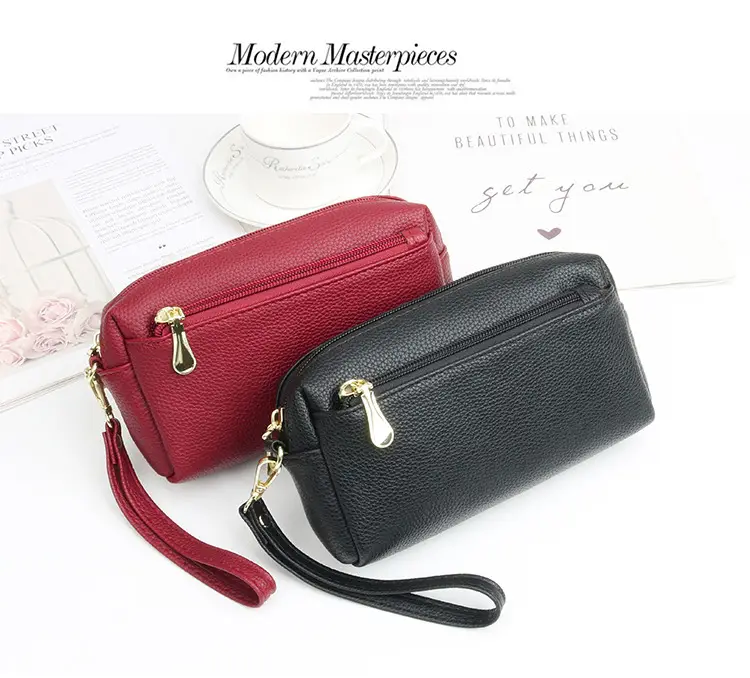 Blue Women's Cosmetic Phone Purse with Strap — feature 6