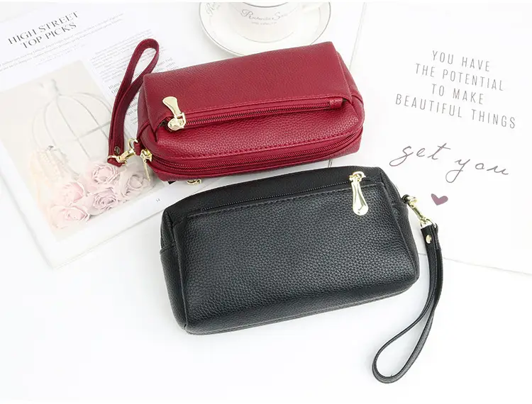 Blue Women's Cosmetic Phone Purse with Strap — feature 8