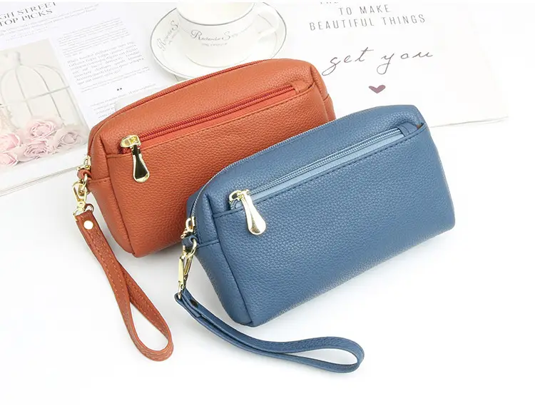 Blue Women's Cosmetic Phone Purse with Strap — feature 9