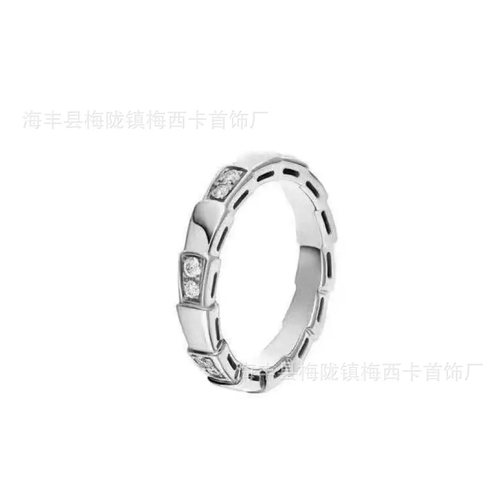 Rose Gold Mother of Pearl Snake Bone Ring - Image 17