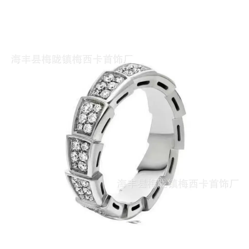 Rose Gold Mother of Pearl Snake Bone Ring - Image 19