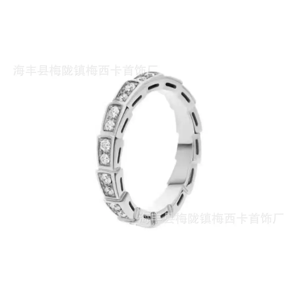 Rose Gold Mother of Pearl Snake Bone Ring - Image 20