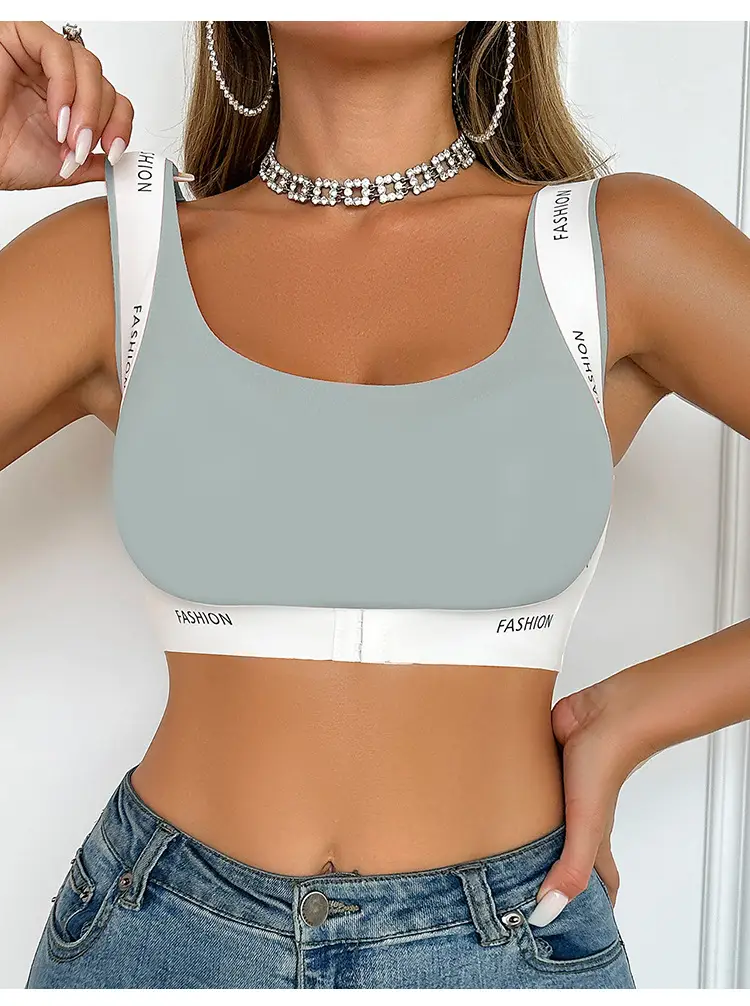 FASHION Seamless Cross-Layer Sports Bra White Beige — feature 12