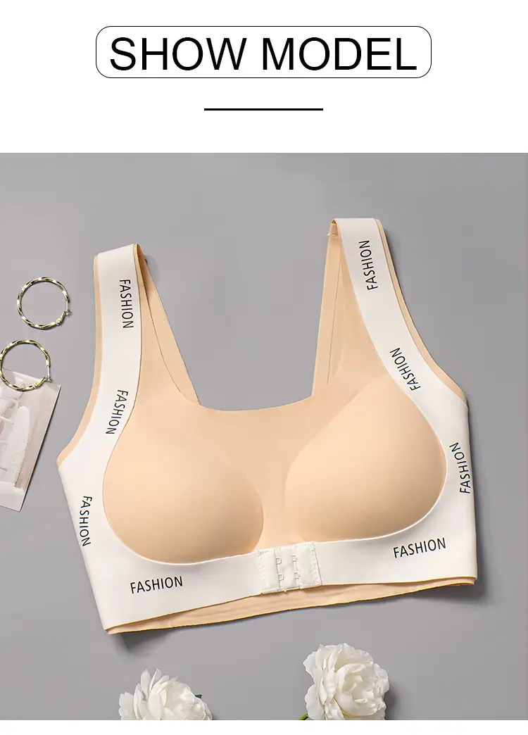 FASHION Seamless Cross-Layer Sports Bra White Beige — feature 8