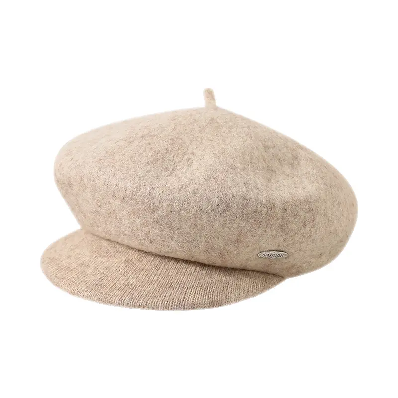 Women Wool Beret Sun Hat Black Winter Casual - Image 11