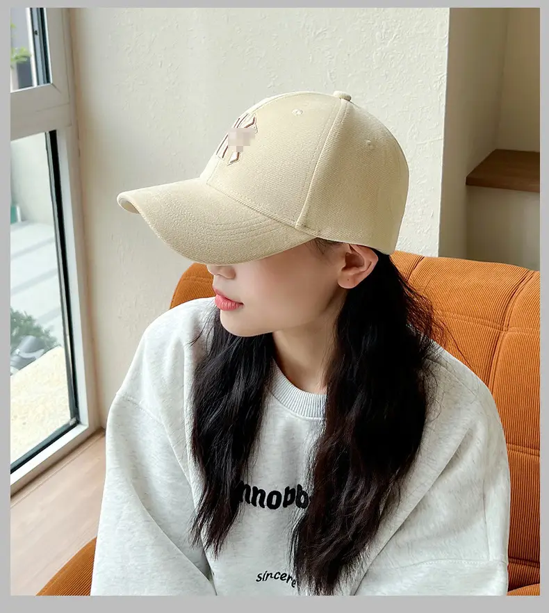 Korean Letter Embroidered Baseball Cap for Women — feature 16