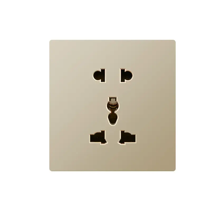 British standard gold switch socket an open 13A socket multi-function five-hole USB European French socket 2 5A switch