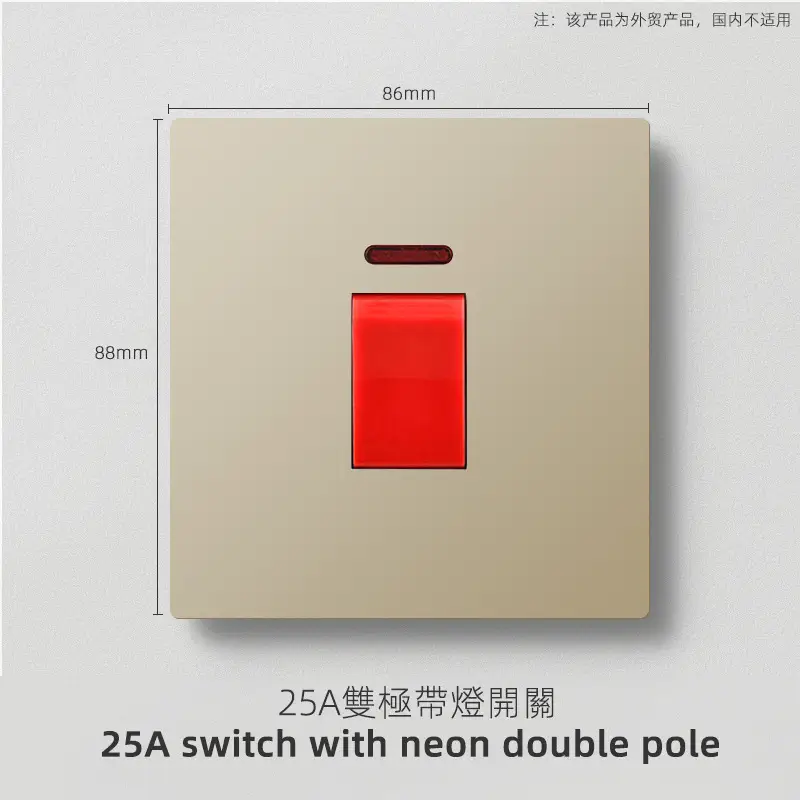 British standard gold switch socket an open 13A socket multi-function five-hole USB European French socket 2 5A switch