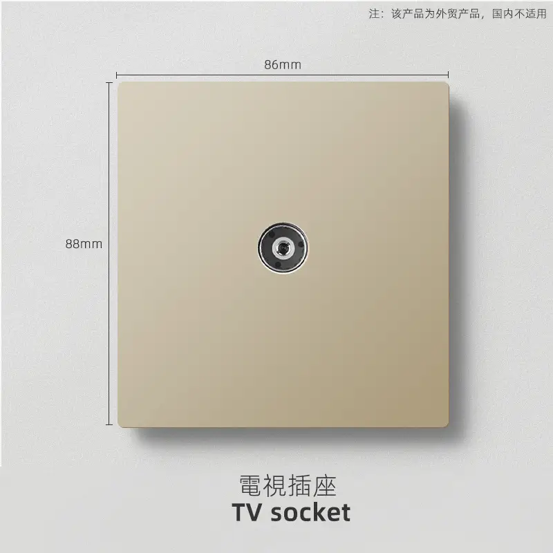 British standard gold switch socket an open 13A socket multi-function five-hole USB European French socket 2 5A switch