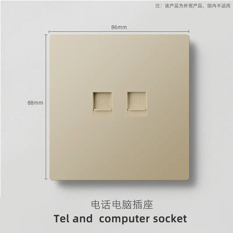 British standard gold switch socket an open 13A socket multi-function five-hole USB European French socket 2 5A switch