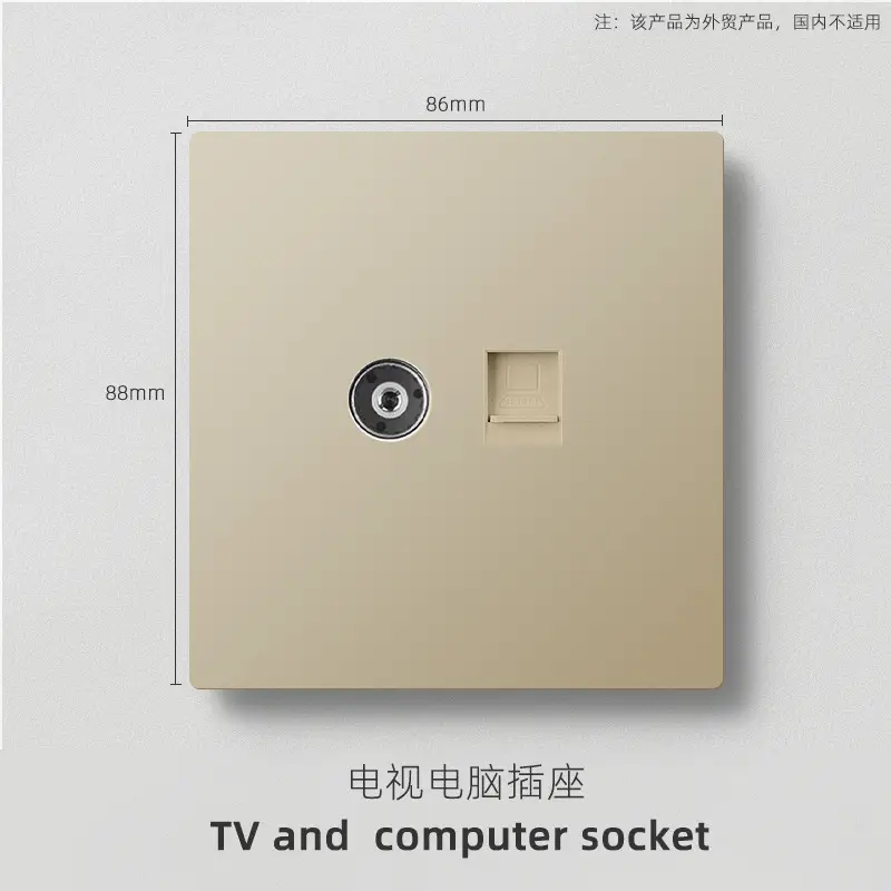 British standard gold switch socket an open 13A socket multi-function five-hole USB European French socket 2 5A switch