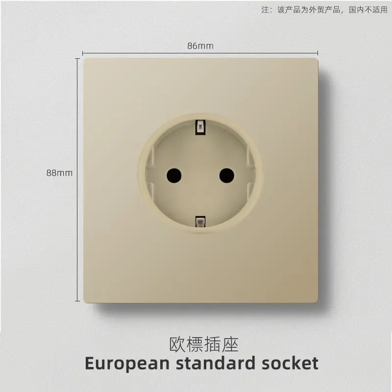 British standard gold switch socket an open 13A socket multi-function five-hole USB European French socket 2 5A switch