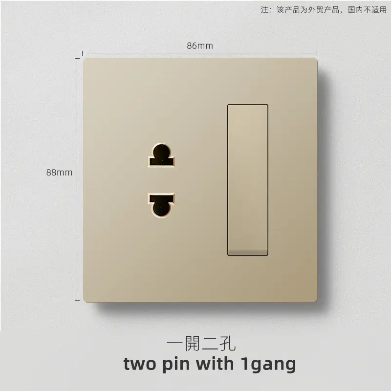 British standard gold switch socket an open 13A socket multi-function five-hole USB European French socket 2 5A switch