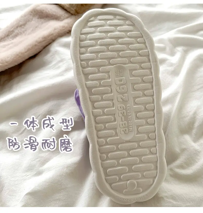 Kulomi Sanrio Genuine Cotton Slippers Winter Women's Room Interior Plush Fur Shoes Home Plush Cartoon Cotton Shoes — feature 3
